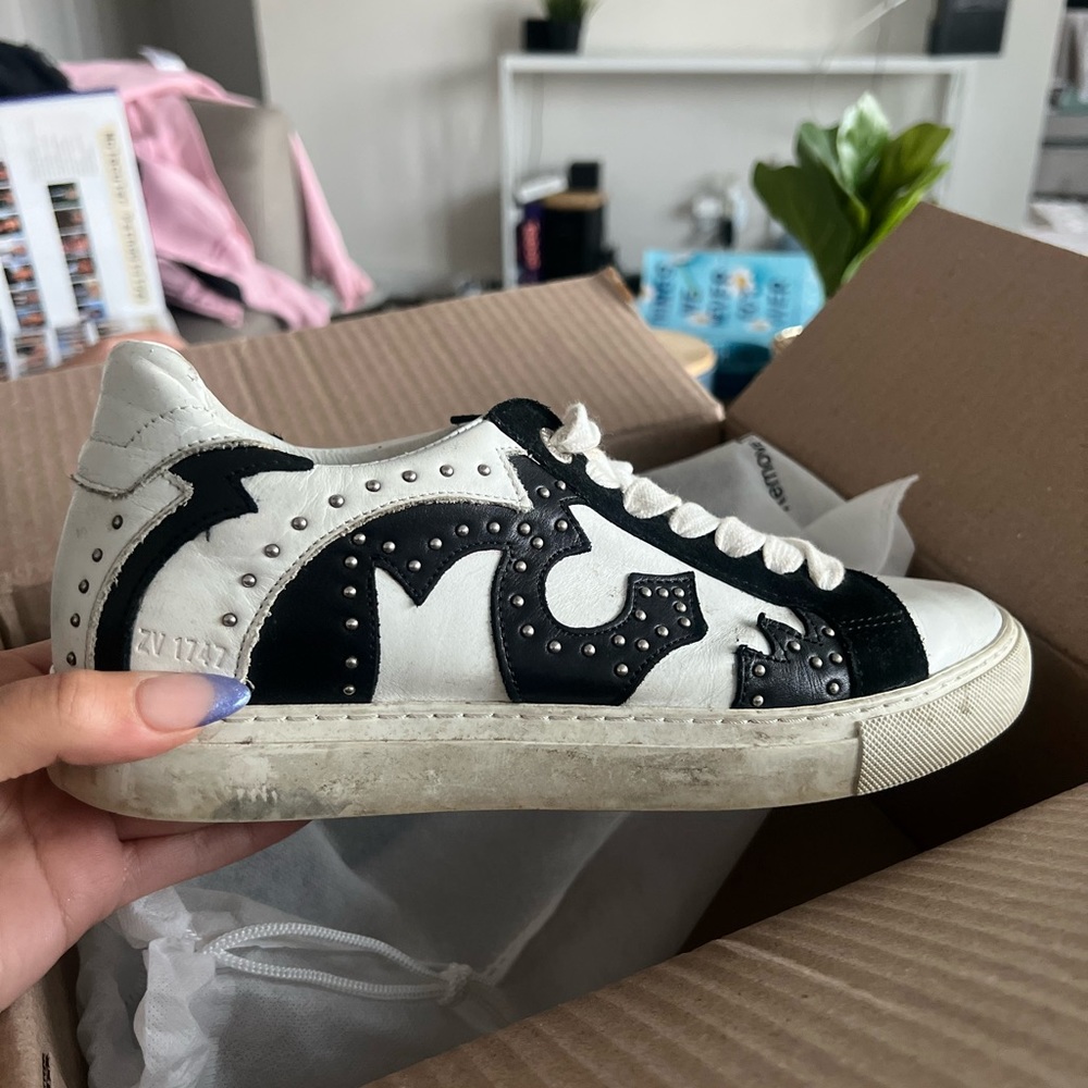 Zadig & Voltaire Black and White leather sneakers